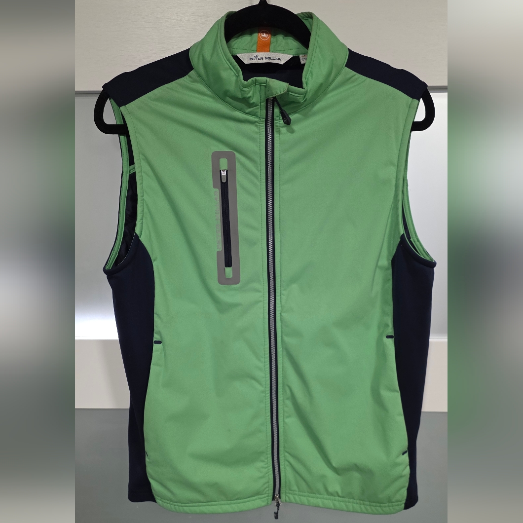 Peter Millar Green And Navy Athletic Vest